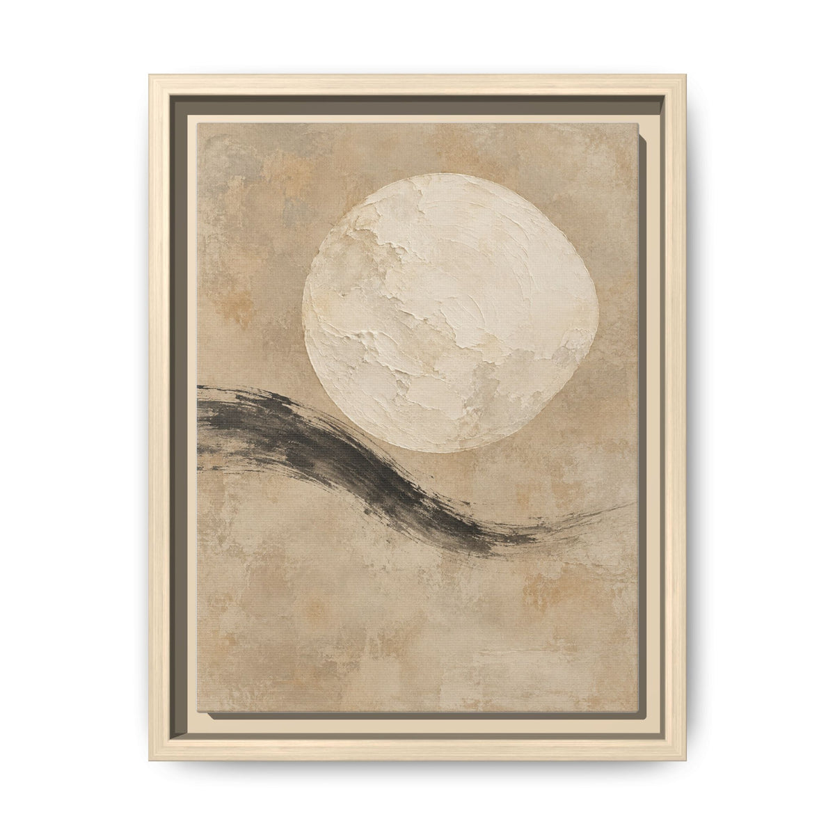 Linen Moon · Framed Canvas