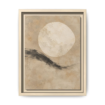 Linen Moon · Framed Canvas