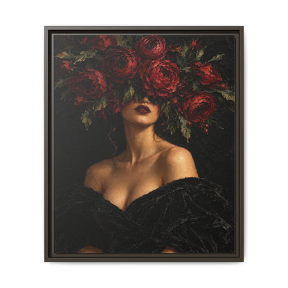 Crimson Reverie · Framed Canvas