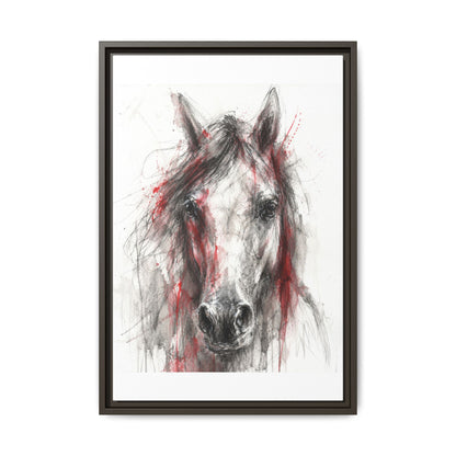 Scarlet Equus · Framed Canvas