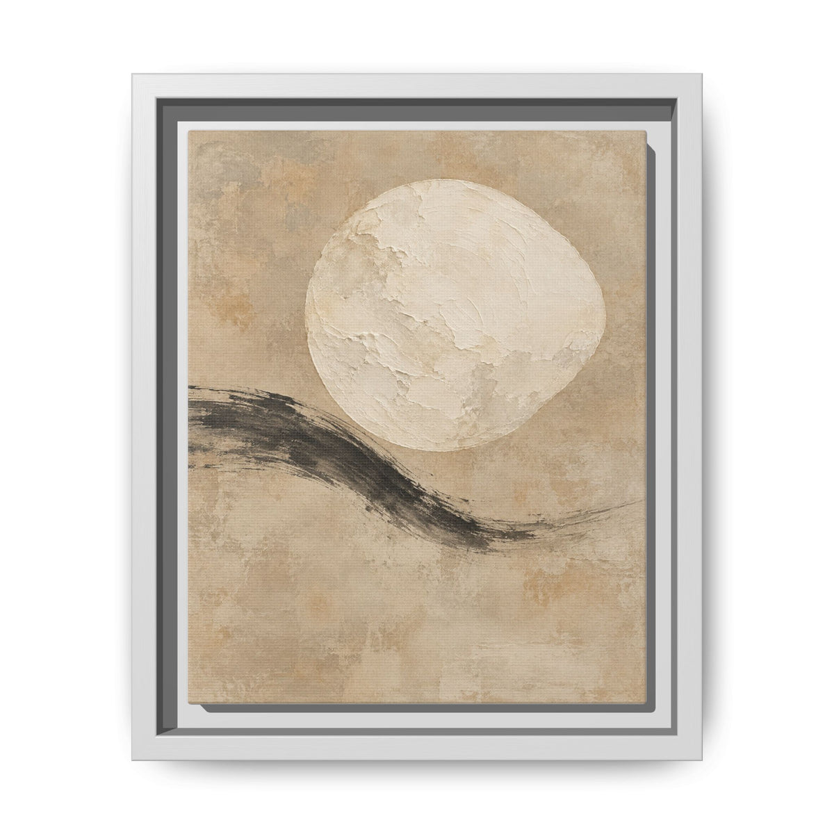 Linen Moon · Framed Canvas