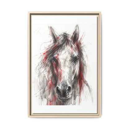 Scarlet Equus · Framed Canvas