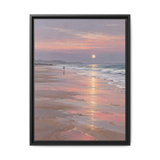 Silver Moon Tide · Framed Canvas