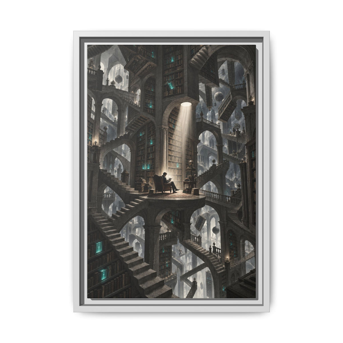 Bibliotheca Infinita · Framed Canvas