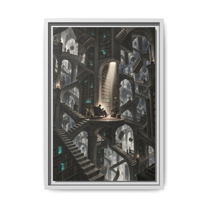 Bibliotheca Infinita · Framed Canvas