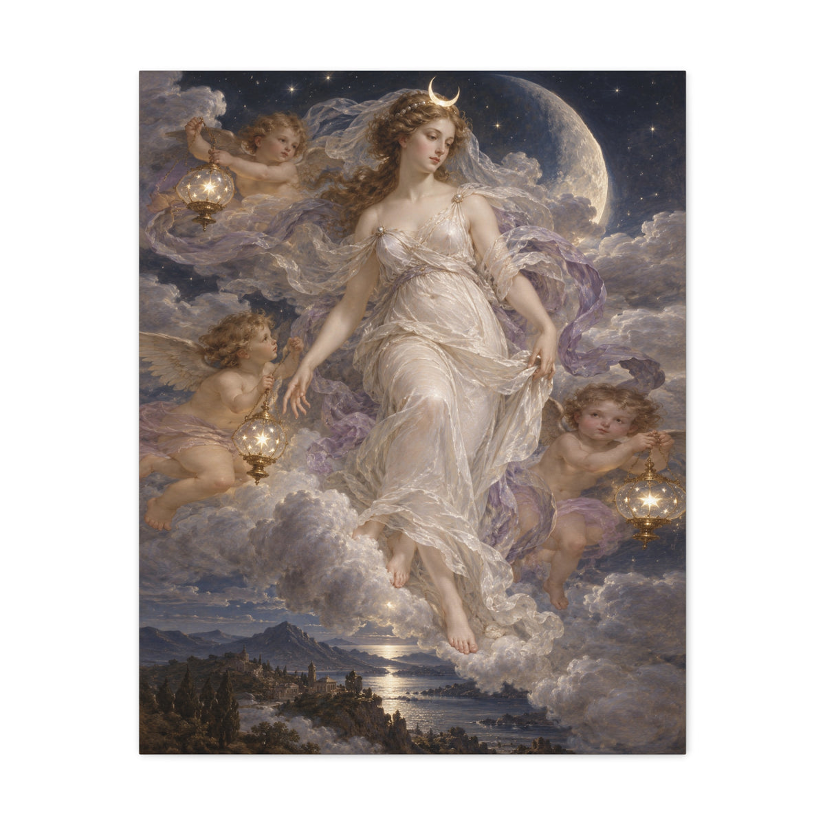 The Descent of Selene · Frameless Canvas