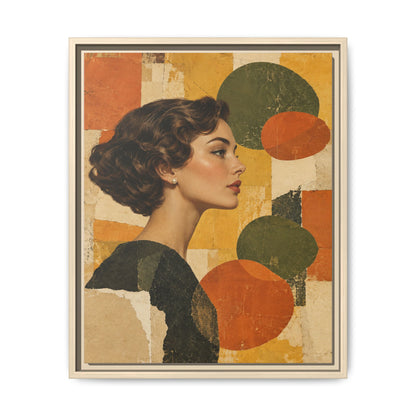 Saffron Thought · Framed Canvas