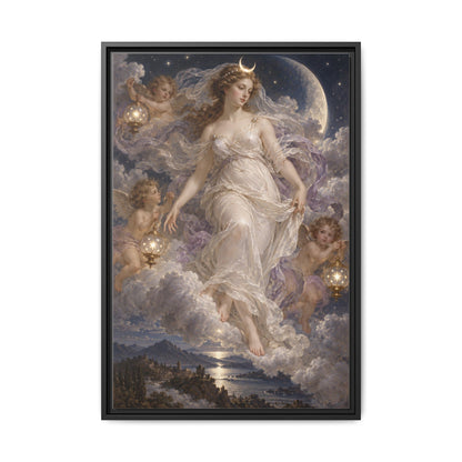 The Descent of Selene · Framed Canvas