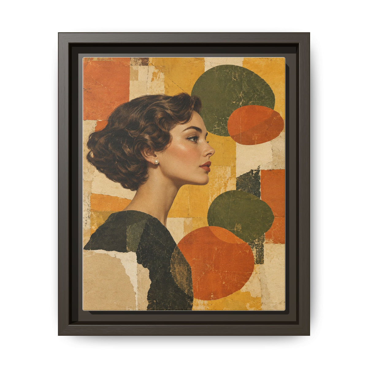 Saffron Thought · Framed Canvas