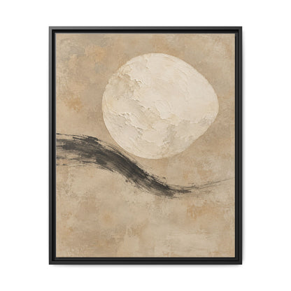 Linen Moon · Framed Canvas