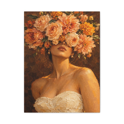 Golden Hour Bloom · Frameless Canvas