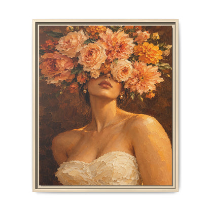 Golden Hour Bloom · Framed Canvas