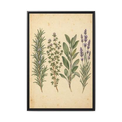 Herb Garden Study · Framed Canvas