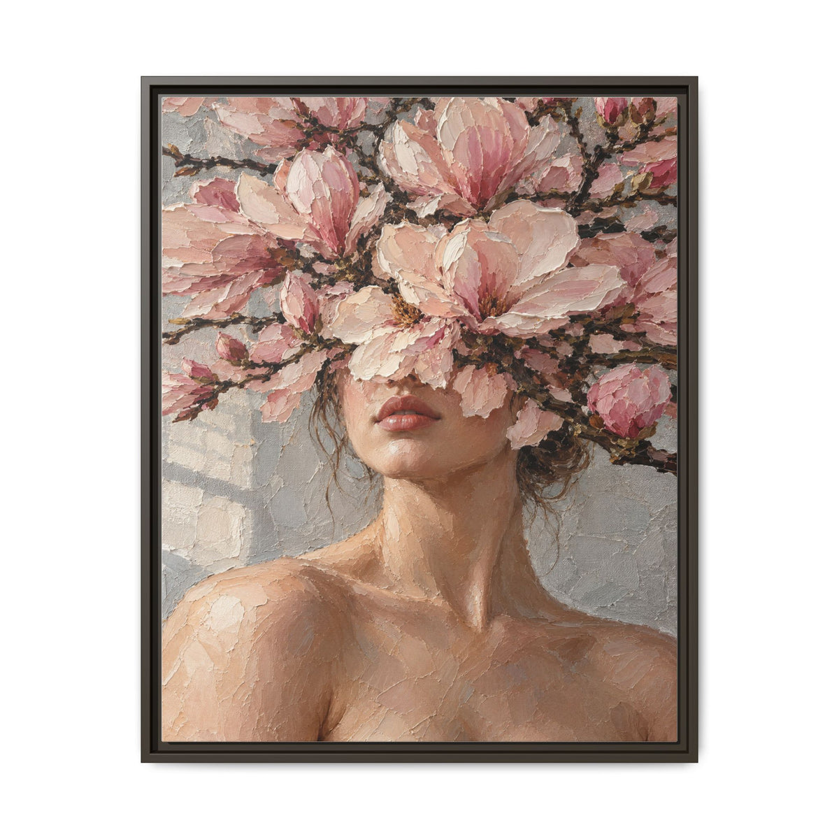 Magnolia Silence · Framed Canvas