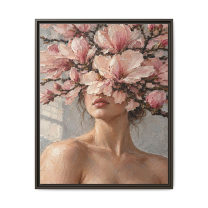 Magnolia Silence · Framed Canvas