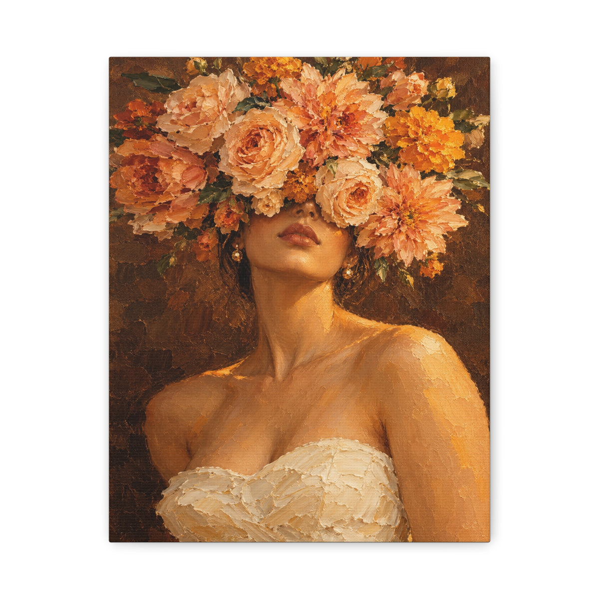 Golden Hour Bloom · Frameless Canvas