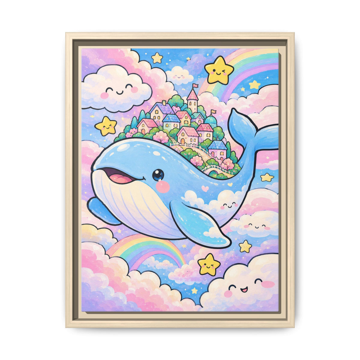 Sweet Dreams Whale · Framed Canvas