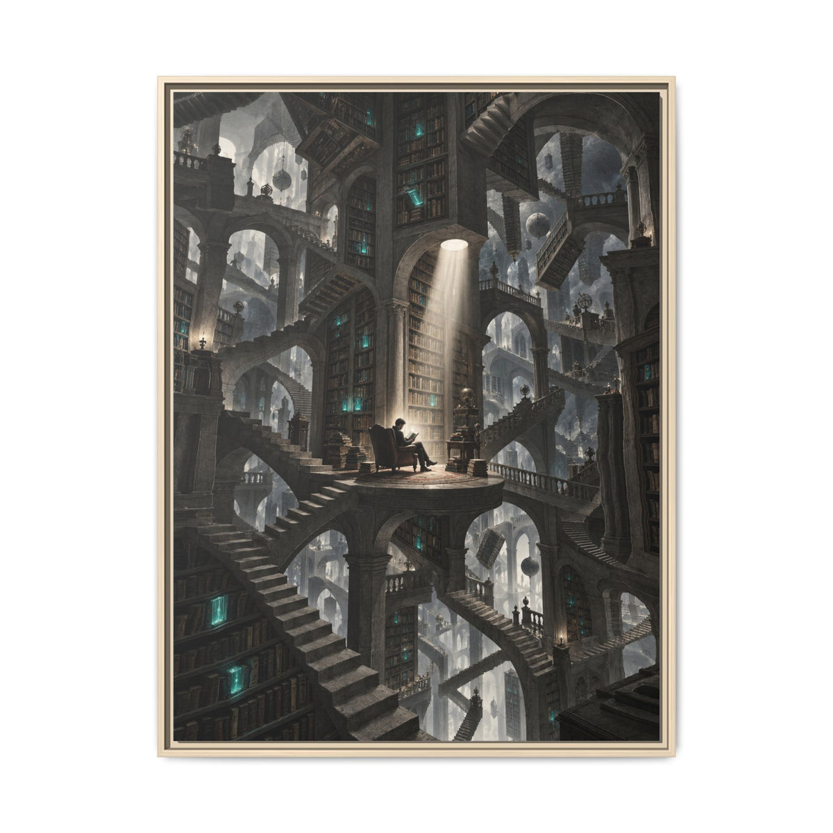 Bibliotheca Infinita · Framed Canvas