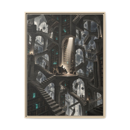 Bibliotheca Infinita · Framed Canvas