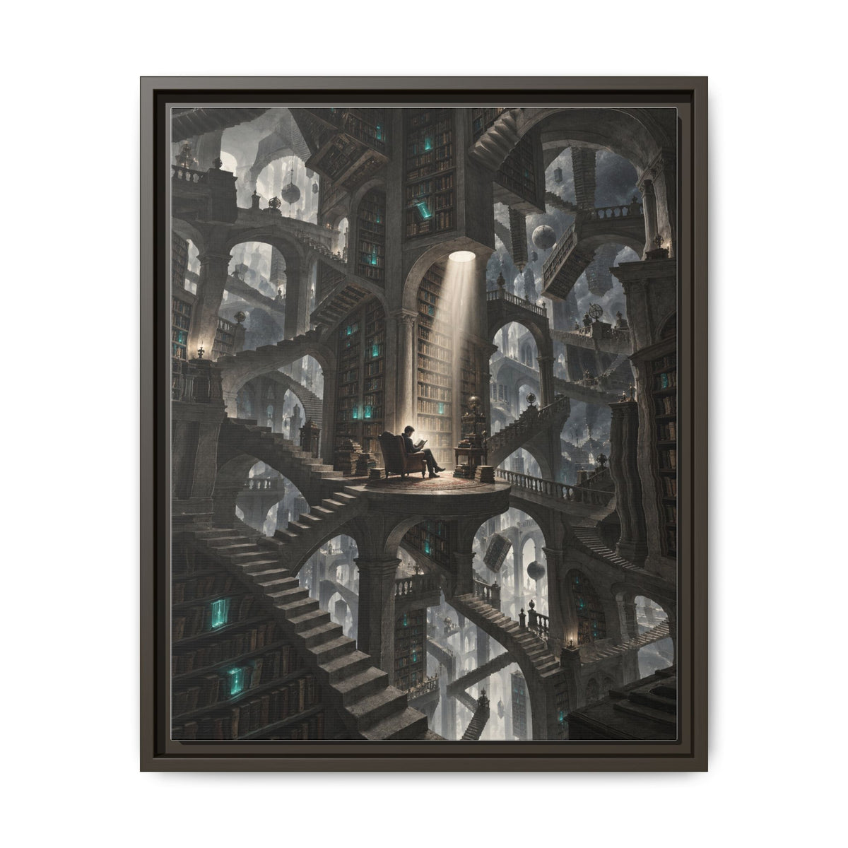 Bibliotheca Infinita · Framed Canvas