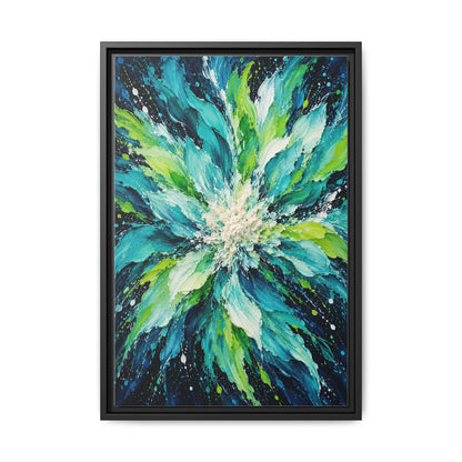 Lagoon Bloom · Framed Canvas