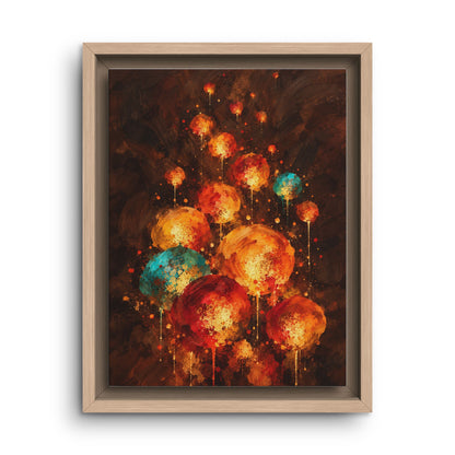 Lanternes du Soir · Framed Canvas