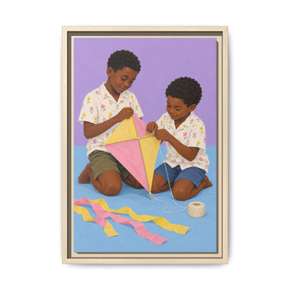 The Kite Makers · Framed Canvas