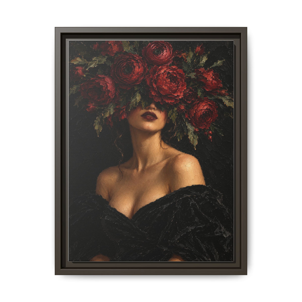 Crimson Reverie · Framed Canvas