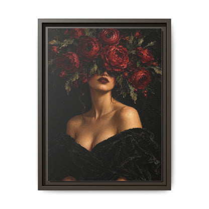 Crimson Reverie · Framed Canvas