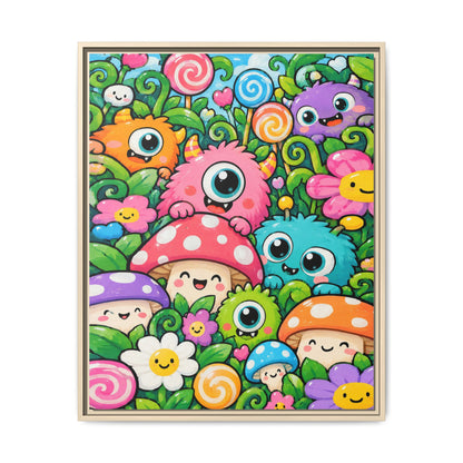 Monster Garden · Framed Canvas