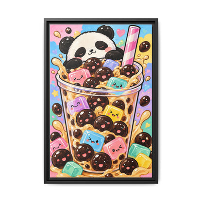 Bubble Tea Buddies · Framed Canvas