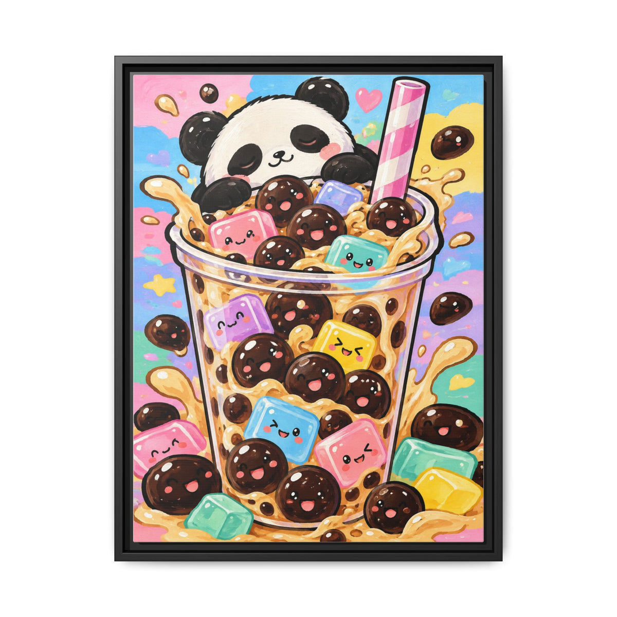 Bubble Tea Buddies · Framed Canvas