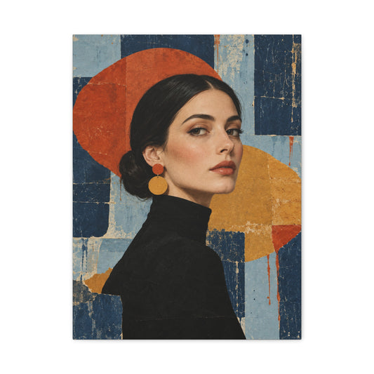 Blue Hour Muse · Frameless Canvas