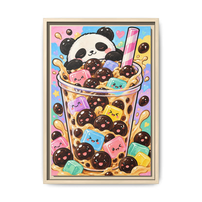 Bubble Tea Buddies · Framed Canvas