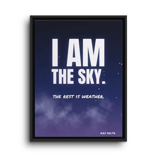 I Am the Sky · Framed Canvas