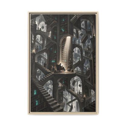 Bibliotheca Infinita · Framed Canvas