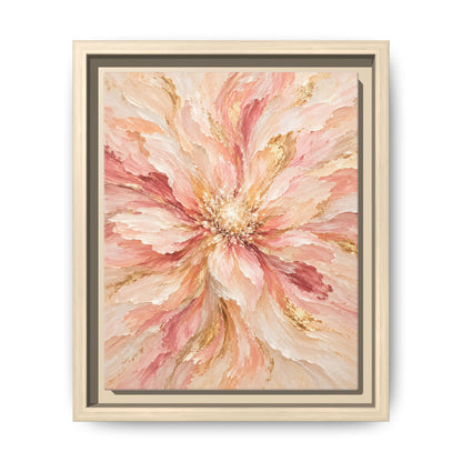 Blush Bloom · Framed Canvas