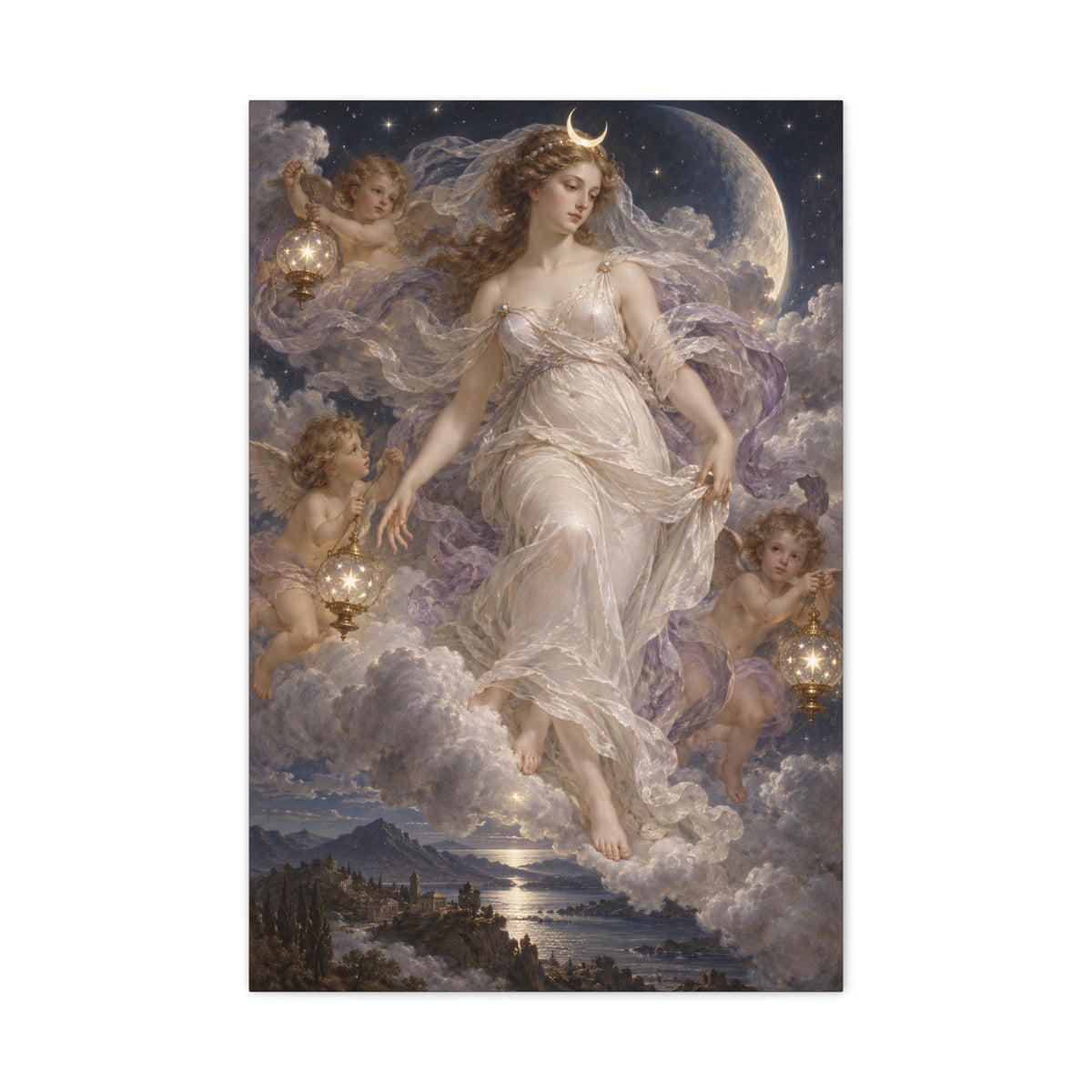 The Descent of Selene · Frameless Canvas