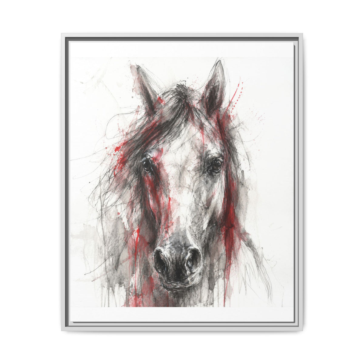 Scarlet Equus · Framed Canvas
