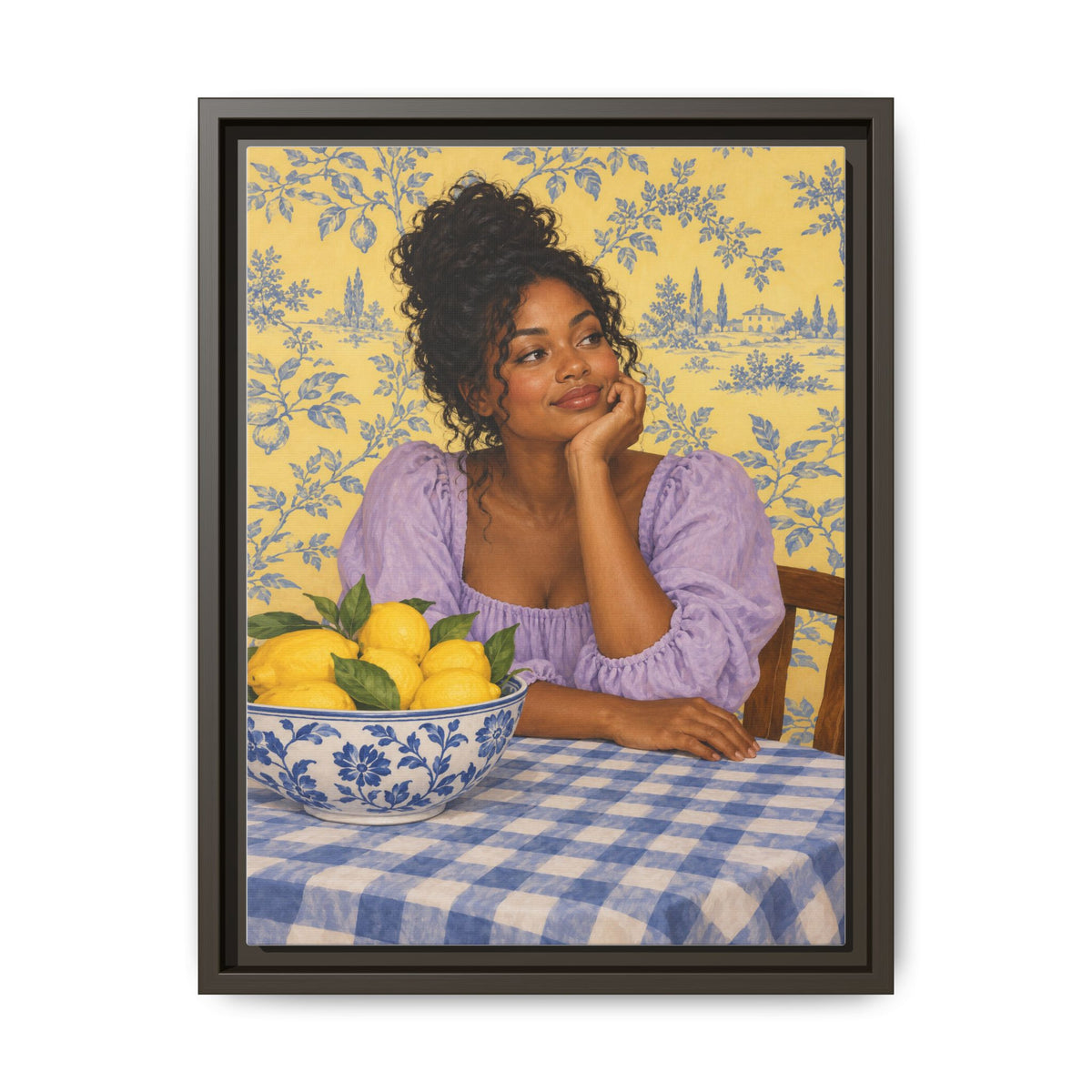 Lemons on the Table · Framed Canvas
