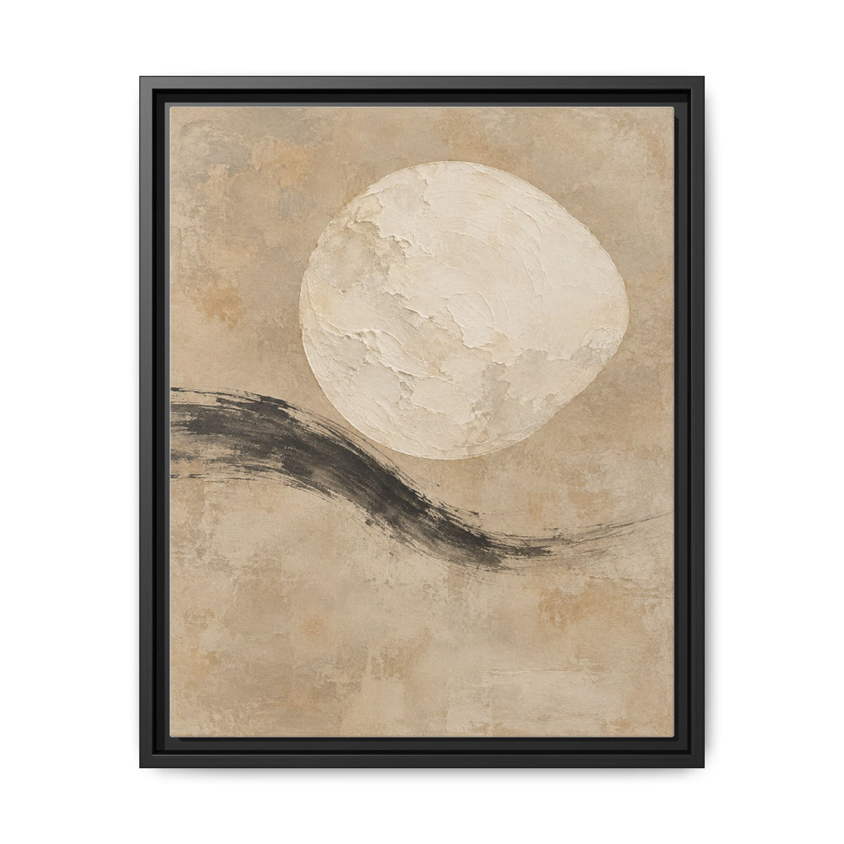 Linen Moon · Framed Canvas