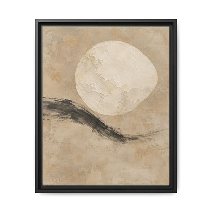 Linen Moon · Framed Canvas