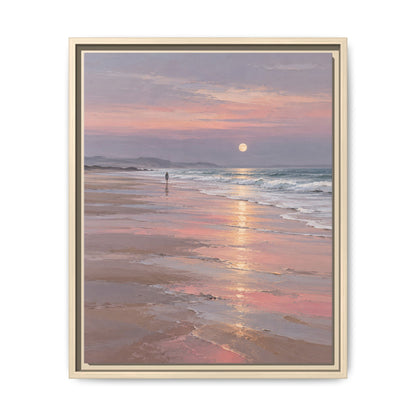 Silver Moon Tide · Framed Canvas