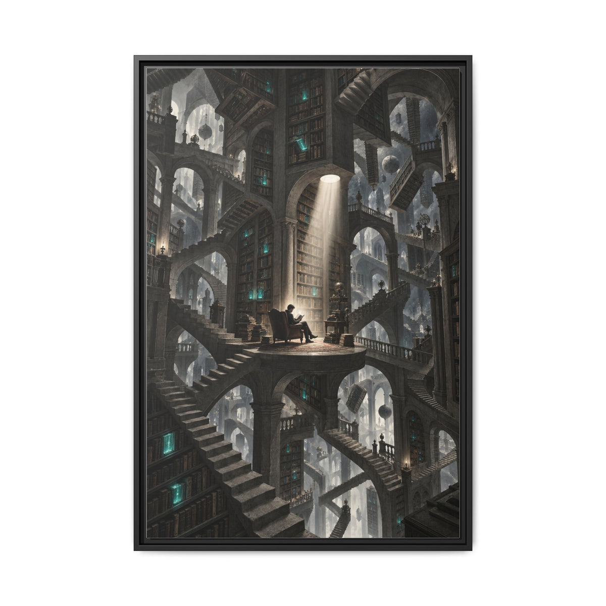 Bibliotheca Infinita · Framed Canvas