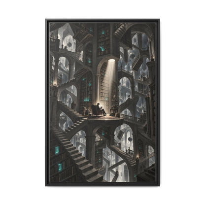Bibliotheca Infinita · Framed Canvas
