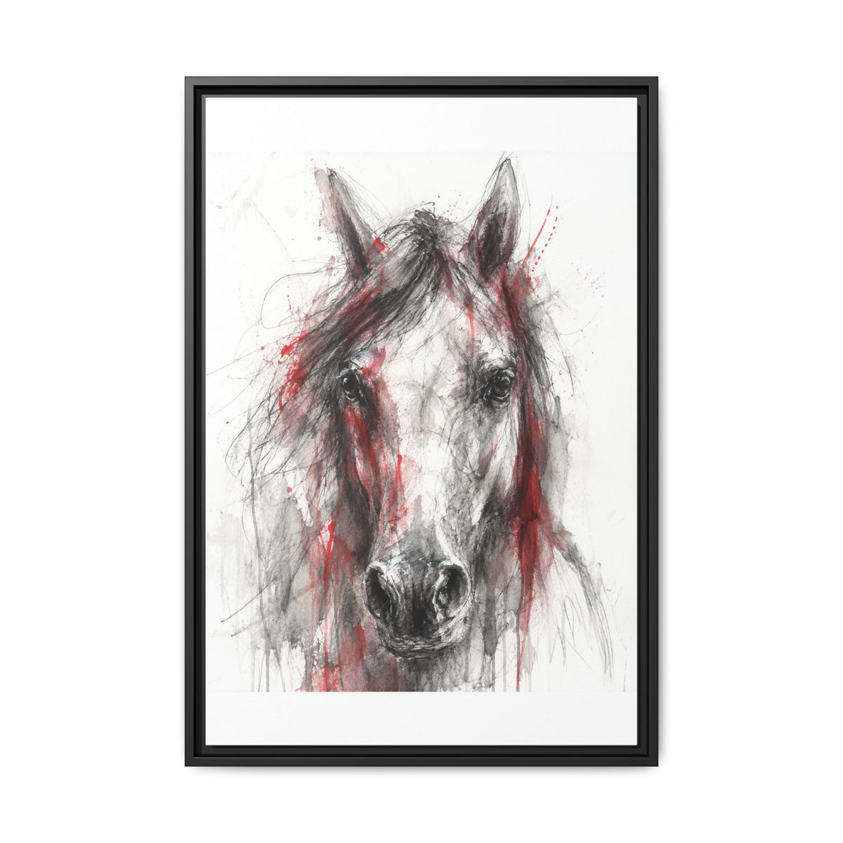 Scarlet Equus · Framed Canvas