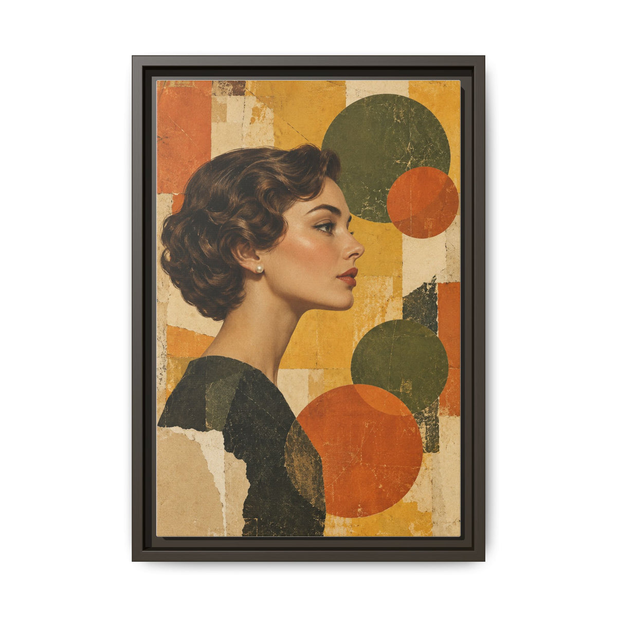 Saffron Thought · Framed Canvas