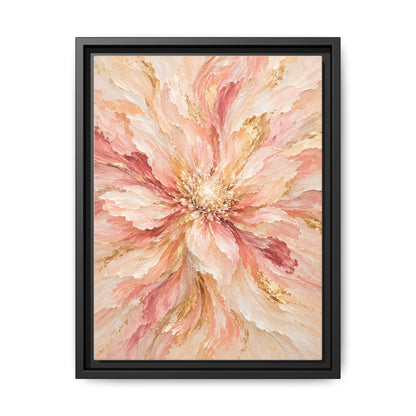 Blush Bloom · Framed Canvas