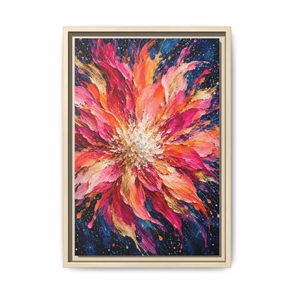 Supernova Bloom · Framed Canvas