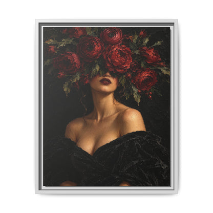 Crimson Reverie · Framed Canvas